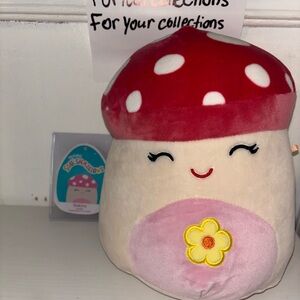 NWT Squishmallow Sakina Mushroom with Flower 8” Inch Kellytoy Plush Hot topic